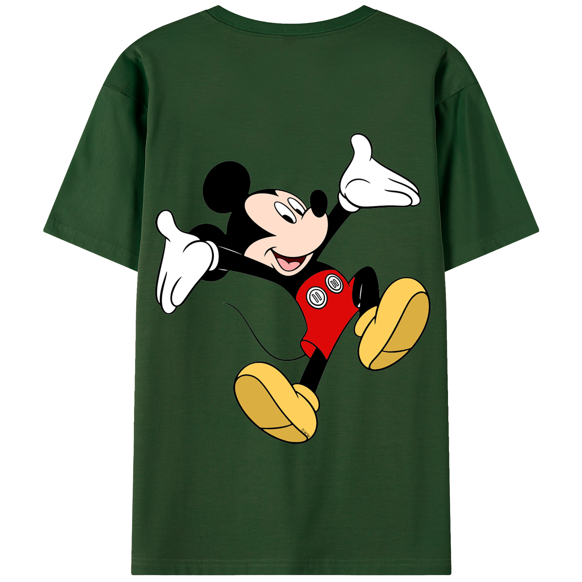 （画像用） ミッキーマウス Mickey Mouse 綿100％半袖Tシャツ（背面プリント）